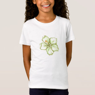 Hibiscus & kant WIT T-shirt