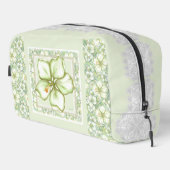 Hibiscus & kant WIT Toilettasje (Rechterhoek)