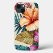 Hibiscus Leaf Waterverf Illustration Hoesje-Mate Case-Mate iPhone Case (Achterkant)