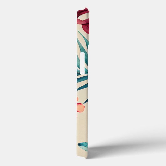 Hibiscus Leaf Waterverf Illustration Hoesje-Mate Case-Mate iPhone Case (Achterkant / Rechts)