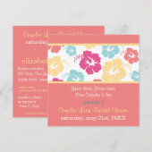 Hibiscus Luau Bridal Shower Kaart (Voorkant / Achterkant)