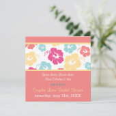 Hibiscus Luau Bridal Shower Kaart (Staand voorkant)