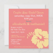 Hibiscus Luau Bridal Shower Kaart (Achterkant)