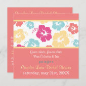 Hibiscus Luau Invitation de la douche nuptiale (Devant / Derrière)