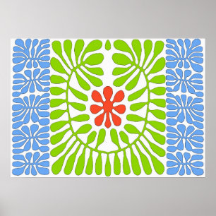 Hibiscus, Matisse Homage Leaf 2 Poster