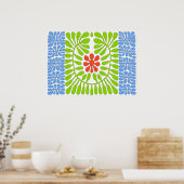 Hibiscus, Matisse Homage Leaf 2 Poster (Keuken)