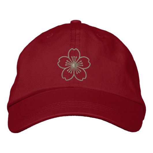 Hibiscus moderne Casquette de baseball brodé (Devant)