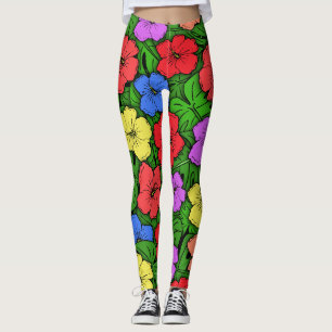 Hibiscus & Monstera #4 Leggings