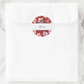 Hibiscus naam hier ronde sticker (Tas)