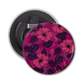 Hibiscus nacht button flesopener (Voorkant)