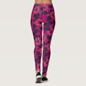 Hibiscus nacht leggings (Achterkant)