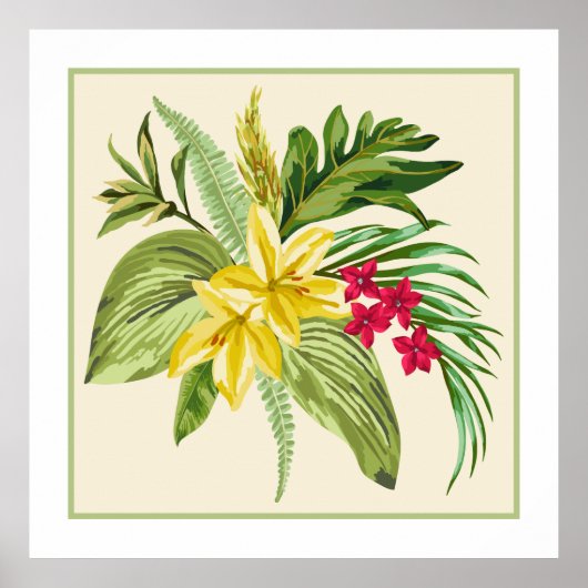 Hibiscus Native Hawaiian Flower Poster (Voorkant)
