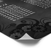 Hibiscus Noir 15 Tables Tableau Mariage Sièges (Coin)