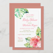 Hibiscus ochtend uitnodiging (Voorkant / Achterkant)