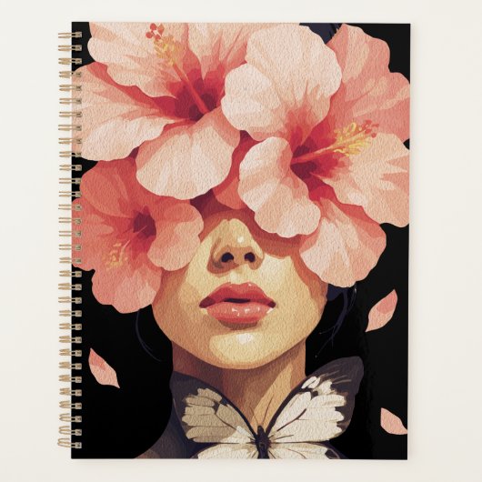 Hibiscus & Papillon – Floral Botanique Moderne (Devant)