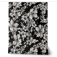 Hibiscus Pareau Distress Hawaiian - Zwart