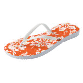 Hibiscus Pareau gestresst Hawaïaans Teenslippers (Schuin)