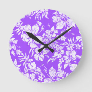 Hibiscus Pareau Hawaïaanse wandklokken Ronde Klok