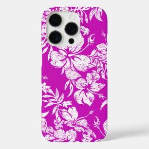Hibiscus Pareau Hawaiian Floral Magenta iPhone 16 Pro Hoesje