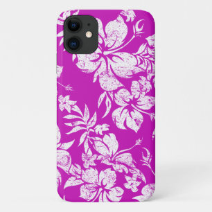 Hibiscus Pareau Hawaiian Floral Magenta iPhone 11 Hoesje