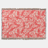 Hibiscus Pareau Hawaiian Floral Throw Blanket Deken (Voorkant)
