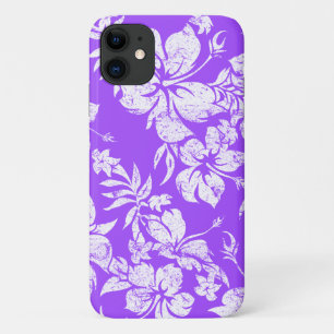 Hibiscus Pareau Hawaiian Floral Violet iPhone 11 Hoesje