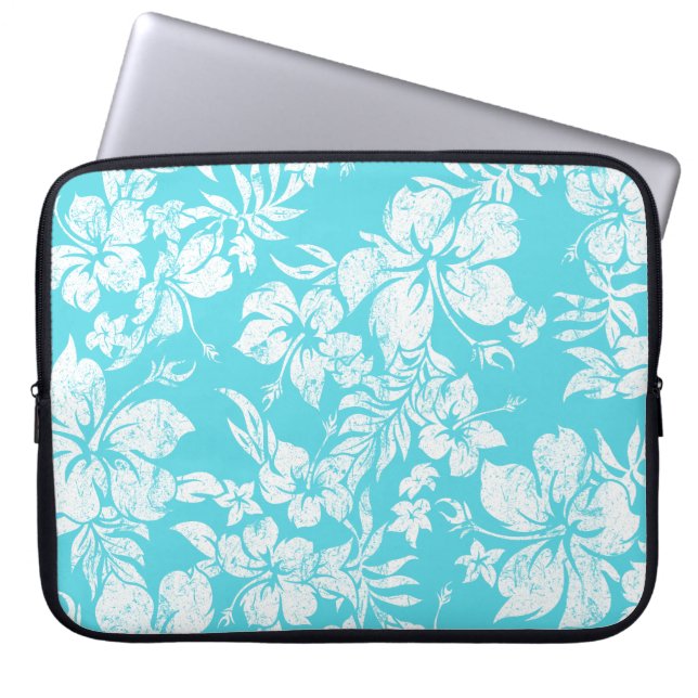 Hibiscus Pareau Hawaiian Neopree Wetsuit Laptop Sleeve (Voorkant)