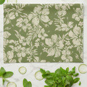 Hibiscus Pareau Hawaiian serviette de cuisine (Plié)