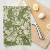 Hibiscus Pareau Hawaiian serviette de cuisine (Quart Plié)