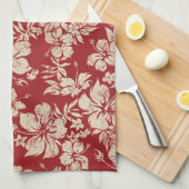 Hibiscus Pareau Hawaiian serviette de cuisine (Quart Plié)