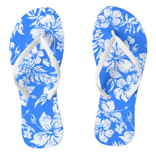 Hibiscus Pareau Vervallen Vintage Hawaïaans Teenslippers