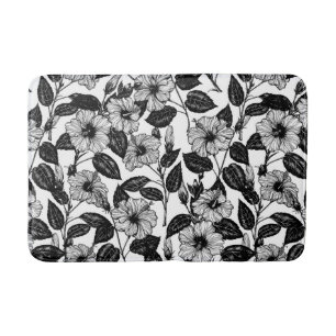 Hibiscus-patroon Badmat