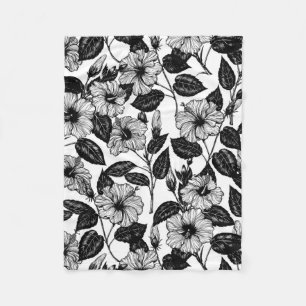 Hibiscus-patroon Fleece Deken
