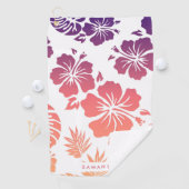 Hibiscus Pattern Golfhanddoek (Insitu)