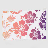 Hibiscus Pattern Golfhanddoek (Horizontaal)