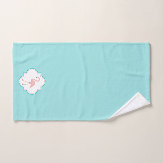 Hibiscus Pattern Pink Flamingo Bad Handdoek (Handdoek)