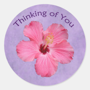 Hibiscus Pensez à vous autocollant
