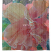Hibiscus Pique Fabric Monogram Douchegordijn (Voorkant)
