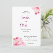 Hibiscus Plage Tropical Invitation de mariage (Debout devant)