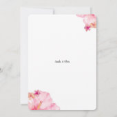 Hibiscus Plage Tropical Invitation de mariage (Dos)
