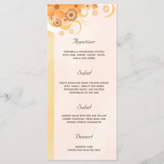 Hibiscus Plat d'Or d'ivoire Dîner Floral Cartes de (Dos)