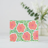 Hibiscus Pop Art Pattern Briefkaart (Staand voorkant)