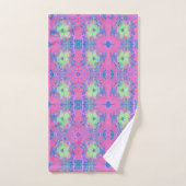 Hibiscus Psychedelique Vert Citron et Violet Tripa (Serviette à main)