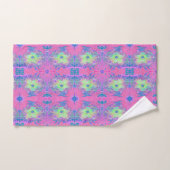 Hibiscus Psychedelique Vert Citron et Violet Tripa (Serviette à main)