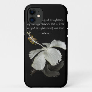 Hibiscus Reflection met Quote Droid RAZR Hoesje