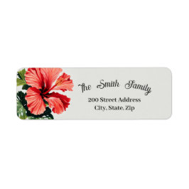 Hibiscus Retouradres Label