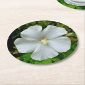 Hibiscus Ronde Kartonnen Onderzetter (Gebogen)