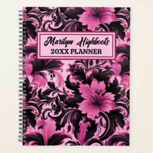 Hibiscus rose et noir Floral