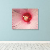 Hibiscus rose Fleur Fermer Photo Impression unique (Insitu (Plancher de Bois))