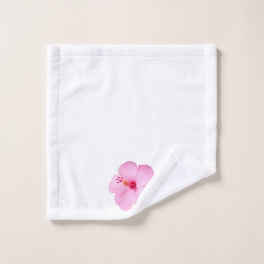 Hibiscus rose Fleur tropicale (Gant de toilette)